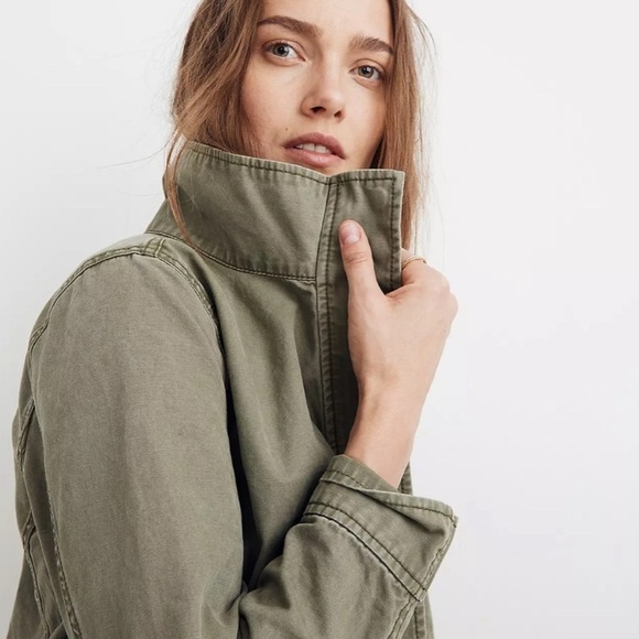 NWT Madewell Passage Utility Jacket Olive Green Size S - Picture 6 of 14